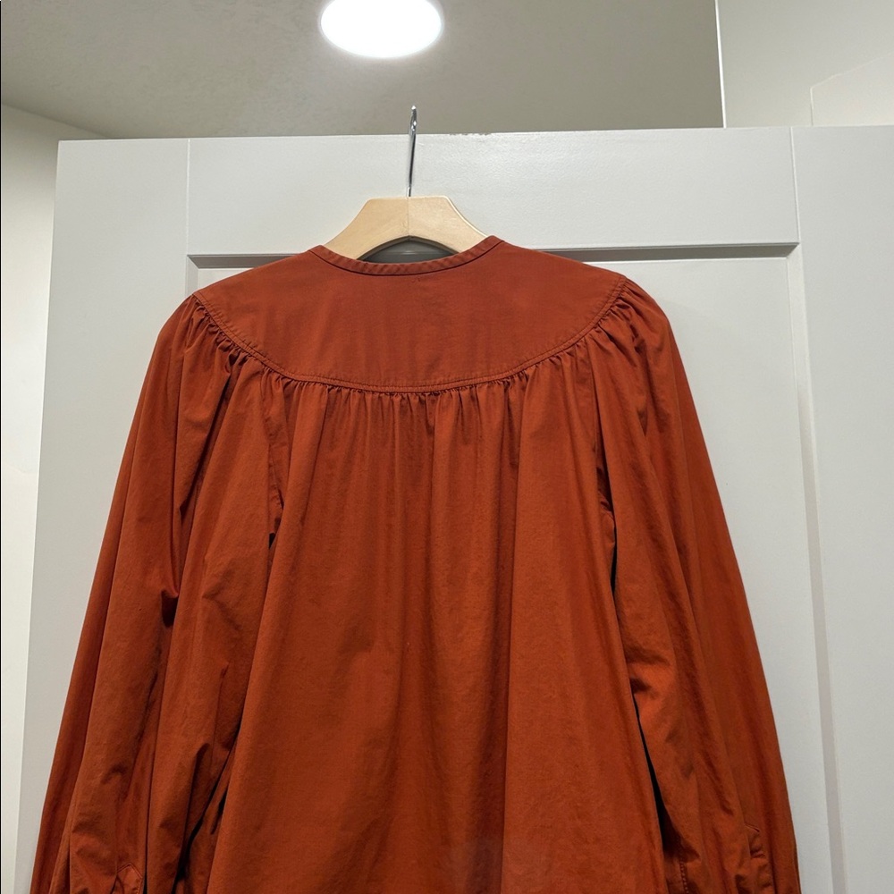 Saint Laurent Vintage Rust Color Balloon Sleeve Button Top Blouse—BEAUTIFUL! EUC - Picture 6 of 13